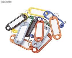 LLAVERO PLASTICO C/ PLACA COLORES SURTIDOS