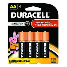 PILAS AA DURACELL 4 UNIDADES