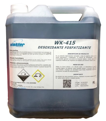 Desoxidante Fosfatizante con Inhibidor WK-415, 5 lt